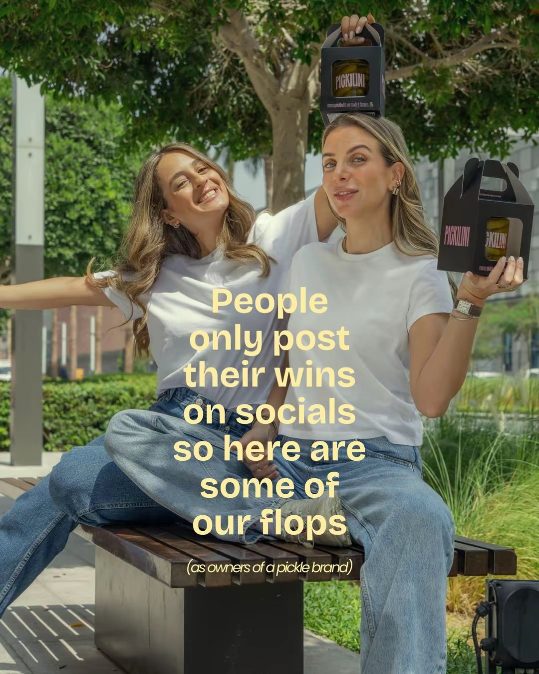 Pickilini founder carousel slide 1: People only post their wins