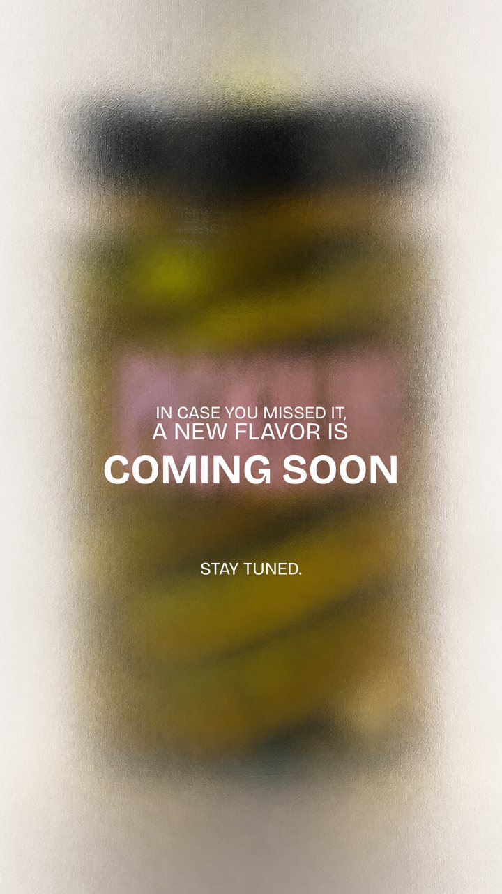 Coming soon teaser for the new flavor